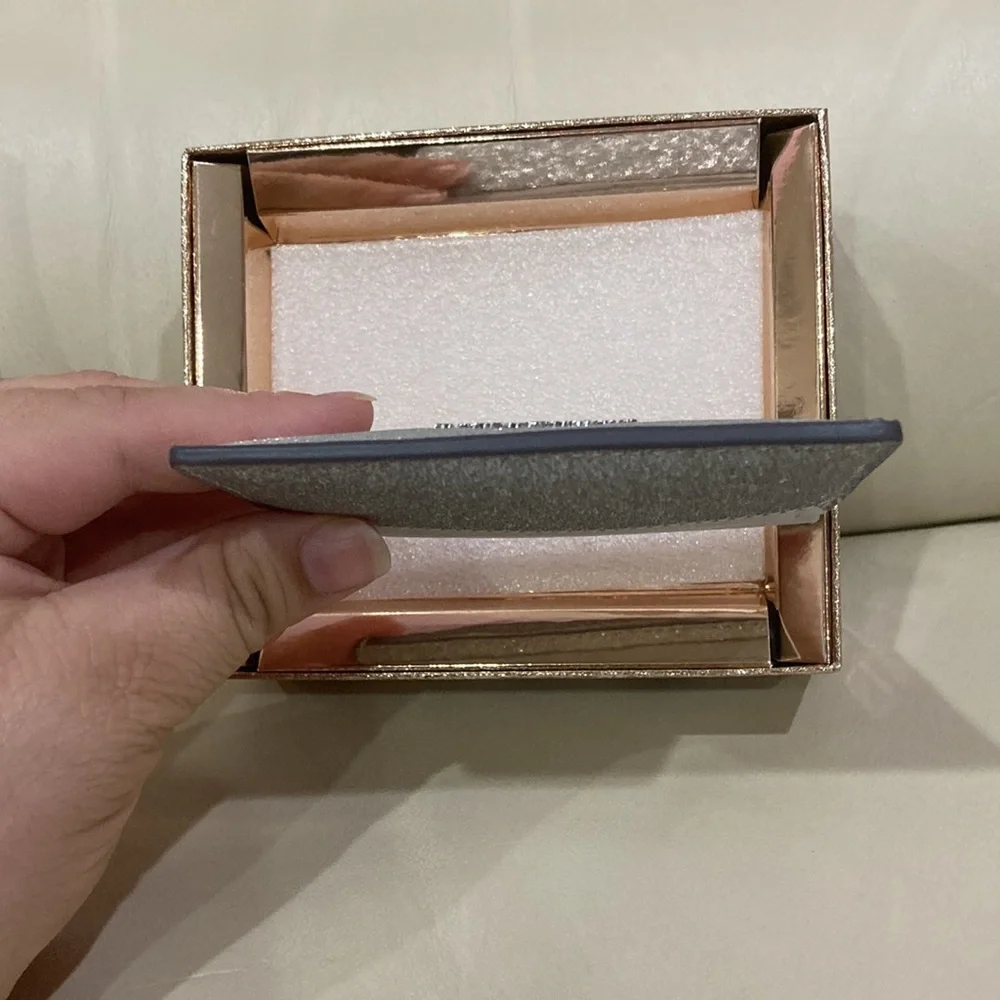 NWT Kate Spade Lunar Night Silver Sparkle Glitter Boxed Small Card Holder Wallet - Picture 10 of 15